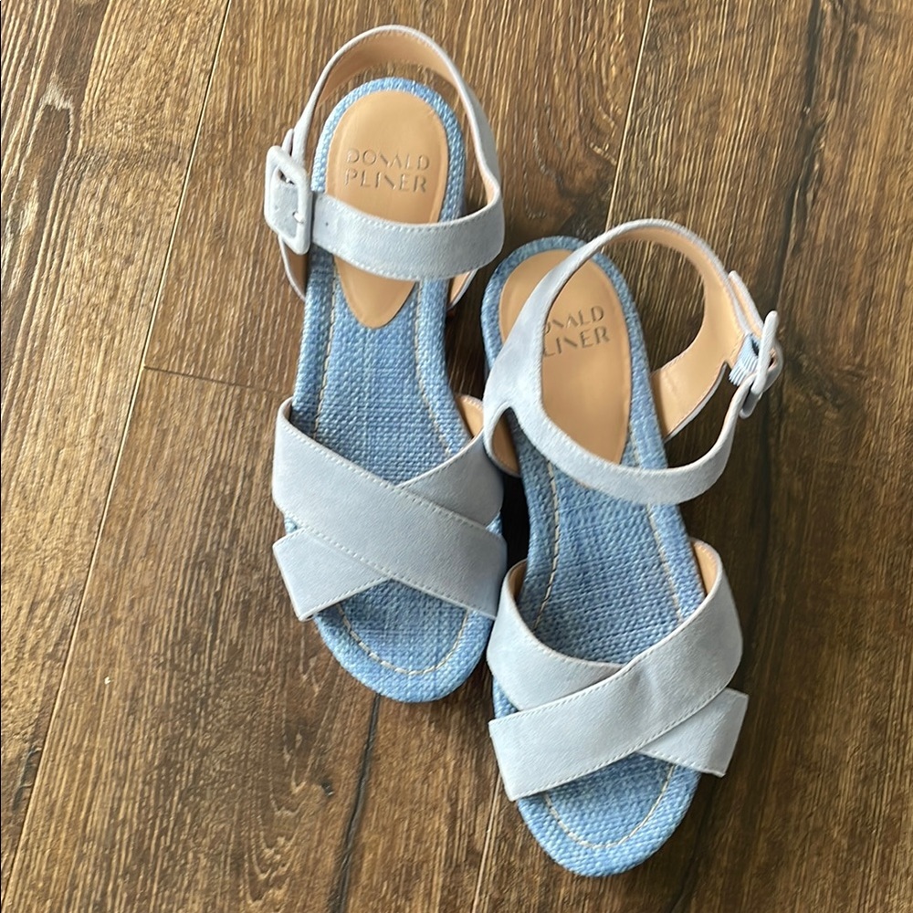 LIKE NEW WORN ONCE Donald Pliner Dorothy Suede Platform Sandal